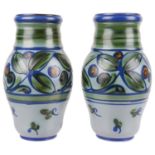 A pair of Upsala Ekeby Swedish pottery vases, 20th century