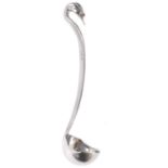 A Sarah Jones silver Swan ladle, hallmarked London 1993