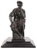 A bronze sculpture of Lorenzo de Medici after the antique, late 19th century