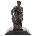 A bronze sculpture of Lorenzo de Medici after the antique, late 19th century