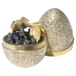 Stuart Leslie Devlin silver-gilt "Fish Surprise Egg", hallmarked London 1970