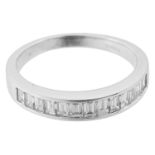 A good quality contemporary chanel set diamond half eternity ring