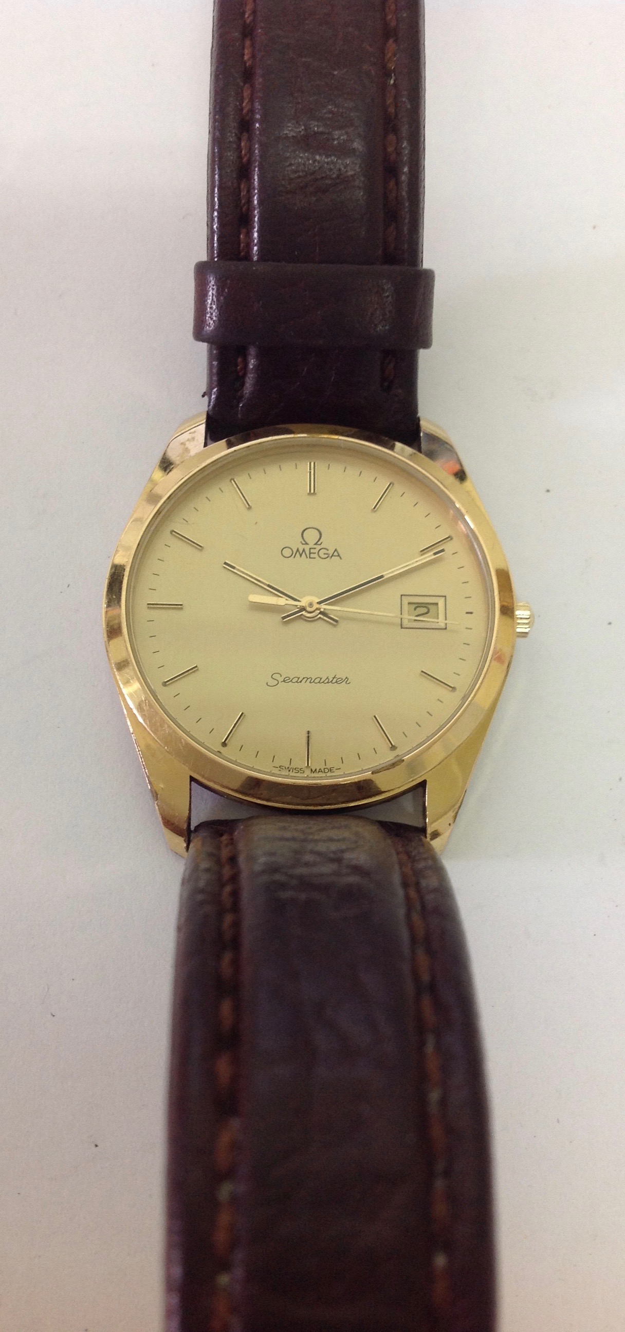 An Omega Seamaster gold plated wristwatch - Image 4 of 5
