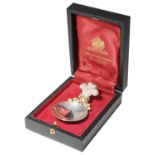 Stuart Leslie Devlin silver "Prince of Wales" caddy spoon, hallmarked London 1984