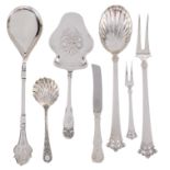 A collection of Norwegian silver flatware