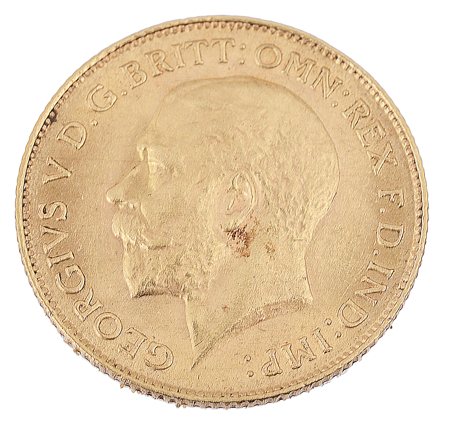 A George V 1913 gold half sovereign