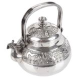 A Dutch Silver Teapot, late 19th /early 20th century