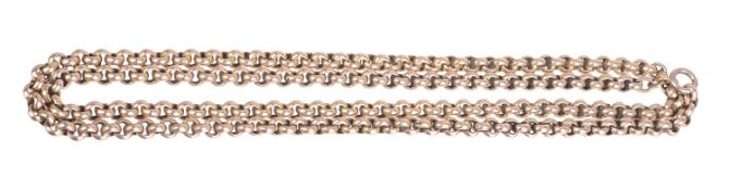 An attractive 9ct rose gold belcher neck chain