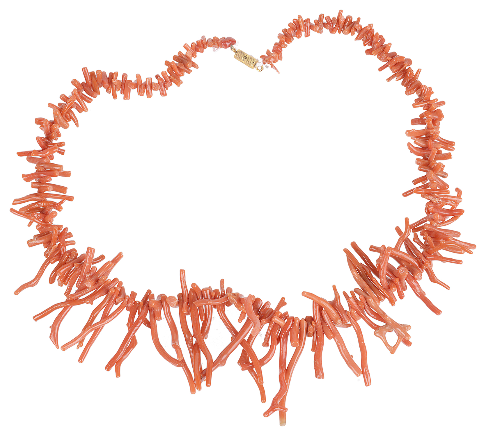 An attractive carved coral Egyptian revival style collar necklace - Image 2 of 2