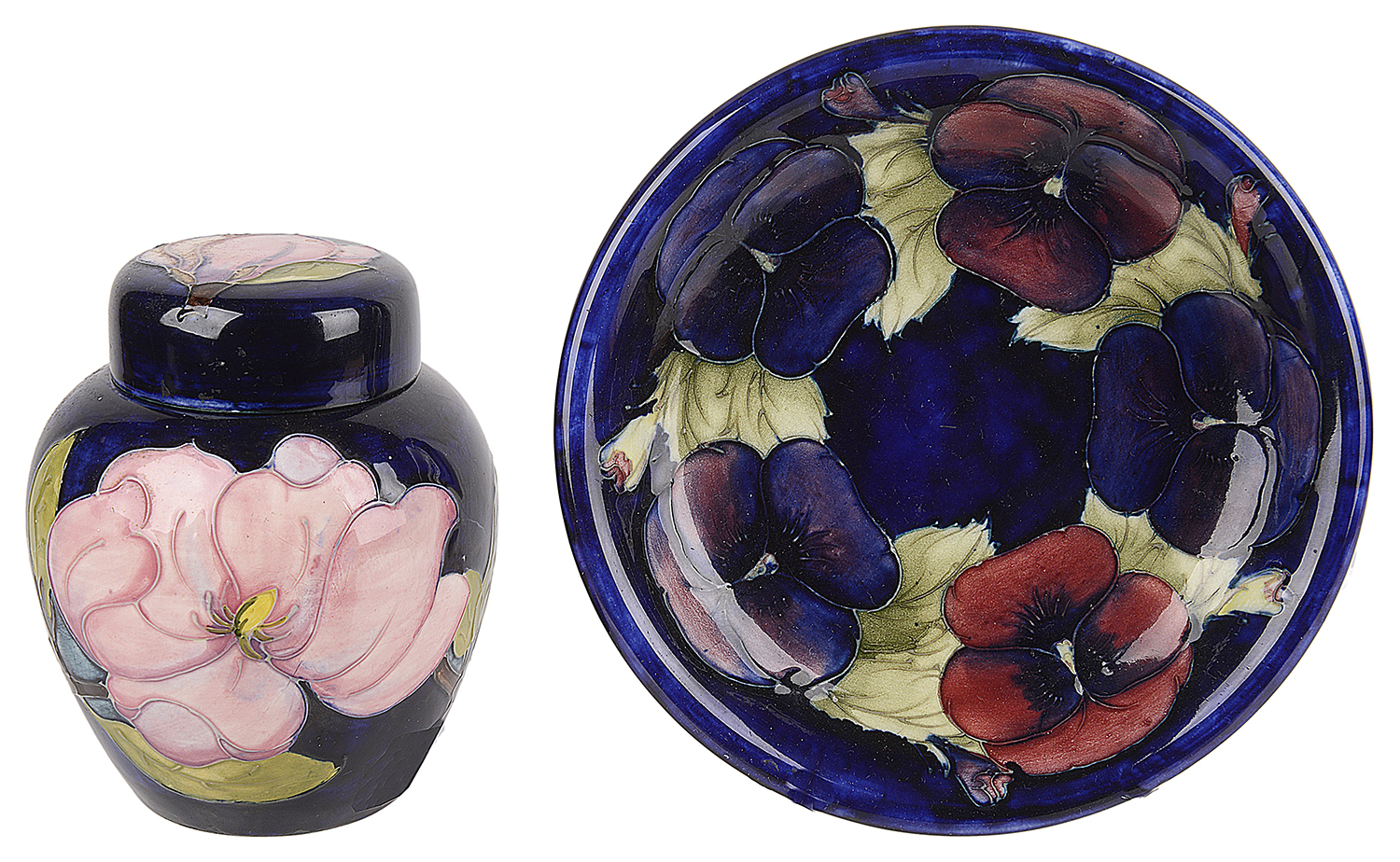 William Moorcroft Magnolia pattern ginger jar, 20th century