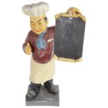 A vintage pottery model of a Chef