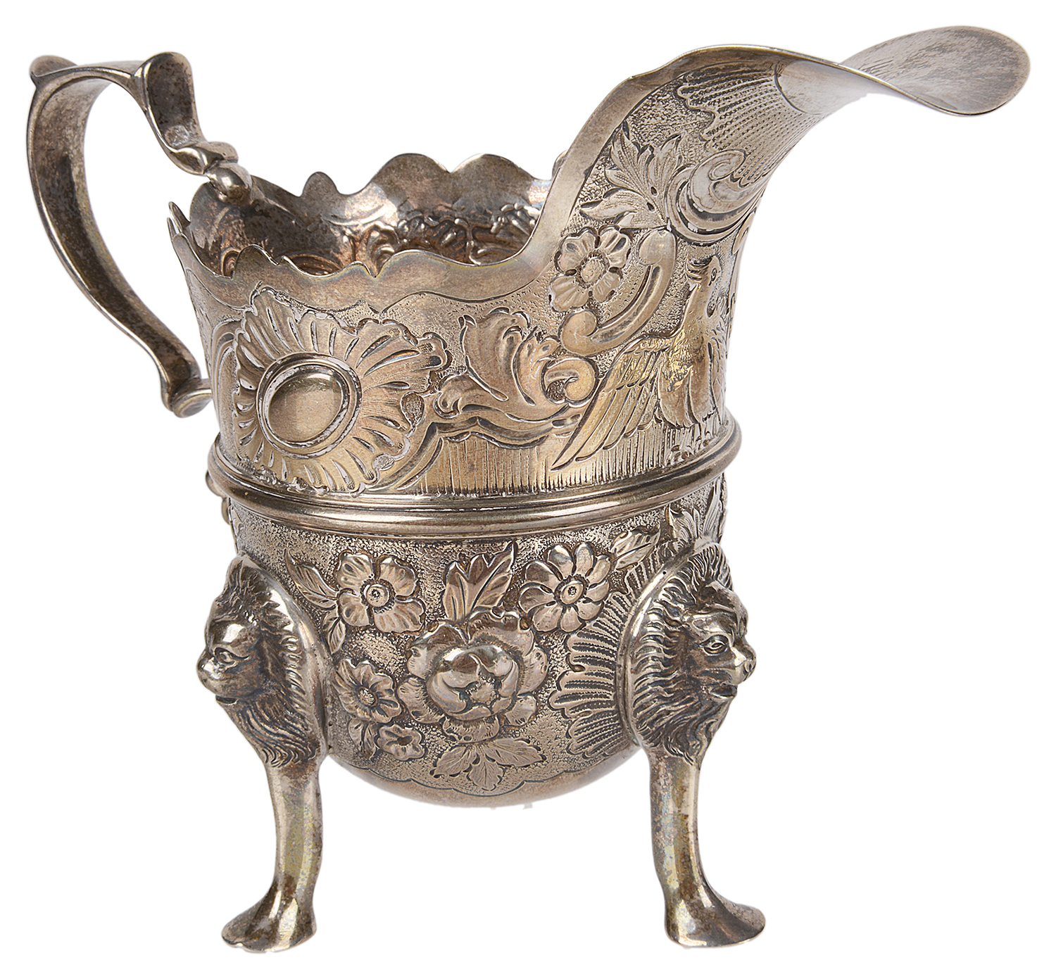 A Victorian silver cream jug, hallmarked London 1898