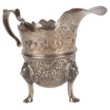 A Victorian silver cream jug, hallmarked London 1898