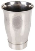 A Danish Arts & Crafts silver beaker by C I Moinichen, Copenhagen 1923, assay master C F Heise