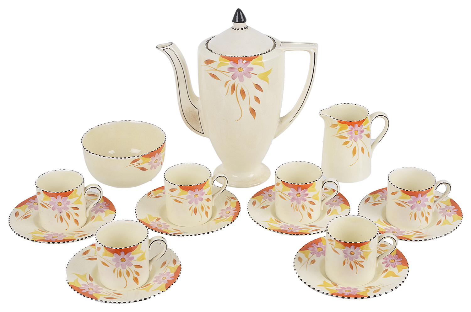 A Newhall porcelain coffee service