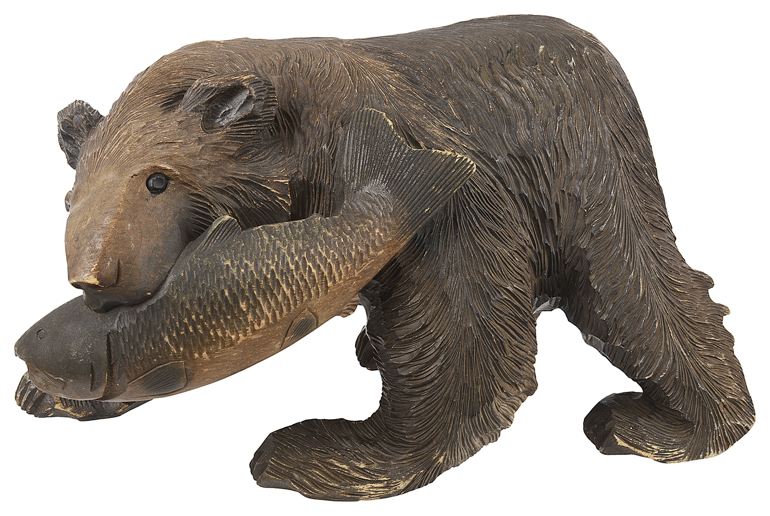 A large Black Forest carved bear circa 1900