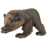 A large Black Forest carved bear circa 1900