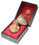 Stuart Leslie Devlin silver-gilt "Prince William of Wales Surprise Egg", hallmarked London 1982