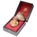 Stuart Leslie Devlin silver-gilt "Prince William of Wales Surprise Egg", hallmarked London 1982