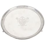 A Victorian silver salver, hallmarked Sheffield 1897