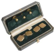 A pair of Art Deco 18ct gold cufflinks