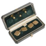 A pair of Art Deco 18ct gold cufflinks