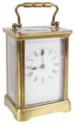 A four glass brass carriage clock, 20th century