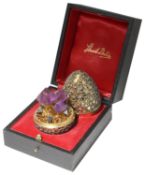 Stuart Leslie Devlin silver-gilt "Amethyst Surprise Egg", hallmarked London 1972