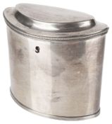 A Dutch silver tea caddy, hallmarked 1876