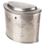 A Dutch silver tea caddy, hallmarked 1876