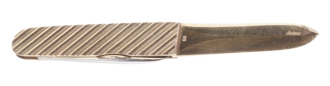 A Continental Eloi Pernet yellow metal paper knife