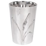 A Sarah Jones silver beaker, hallmarked London 1984