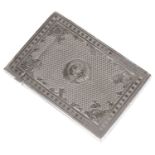 A Victorian silver card case, hallmarked Birmingham 1868