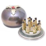 Stuart Leslie Devlin "Eleven Pipers Piping" Twelve Days of Christmas Surprise parcel-gilt silver box