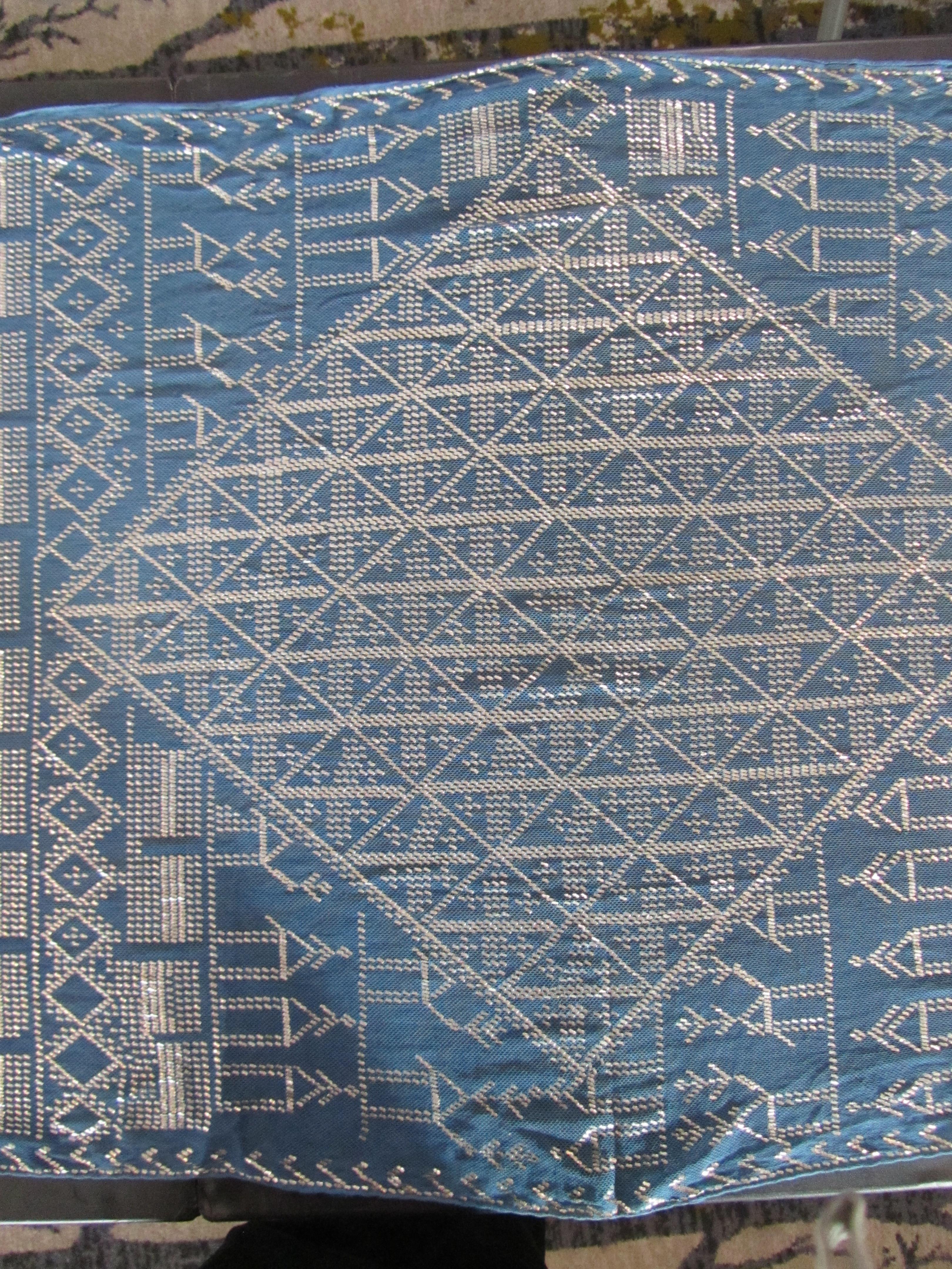 An early 20th century Assuit Egyptian worked silver metal shawl, c1920 - Image 10 of 19