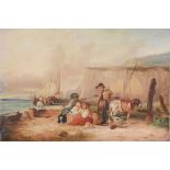 William I Shayer, (British, 1788 - 1879) 'A coastal scene', oil on canvas