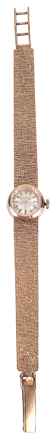 A 9ct gold Longines wristwatch