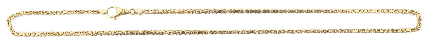 A Continental 9ct gold fancy woven neck chain