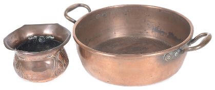 A William Souter & Sons copper jardiniere,