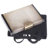 An Asprey & Co Art Deco cabochon purse compact