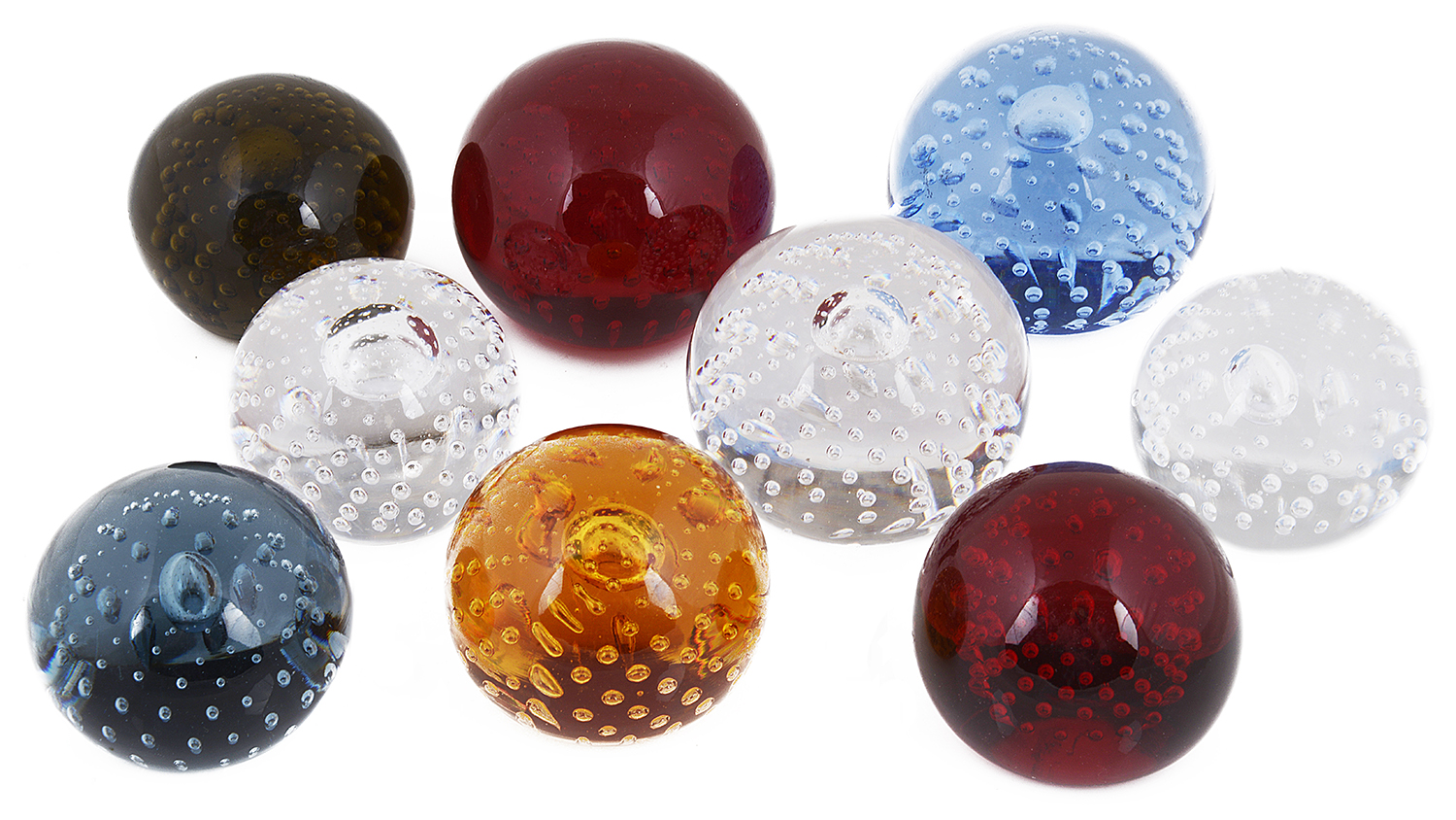 A delightful collection of glass paperweights, 20th century