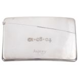 An Asprey silver card case, hallmarked London 2004