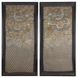 A pair of early 19th century Chinese embroidered panels