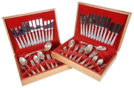 A Vict. and later harlequin suite of flatware, hallmarked London