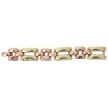 A large Continental .585 two colour gold bracelet