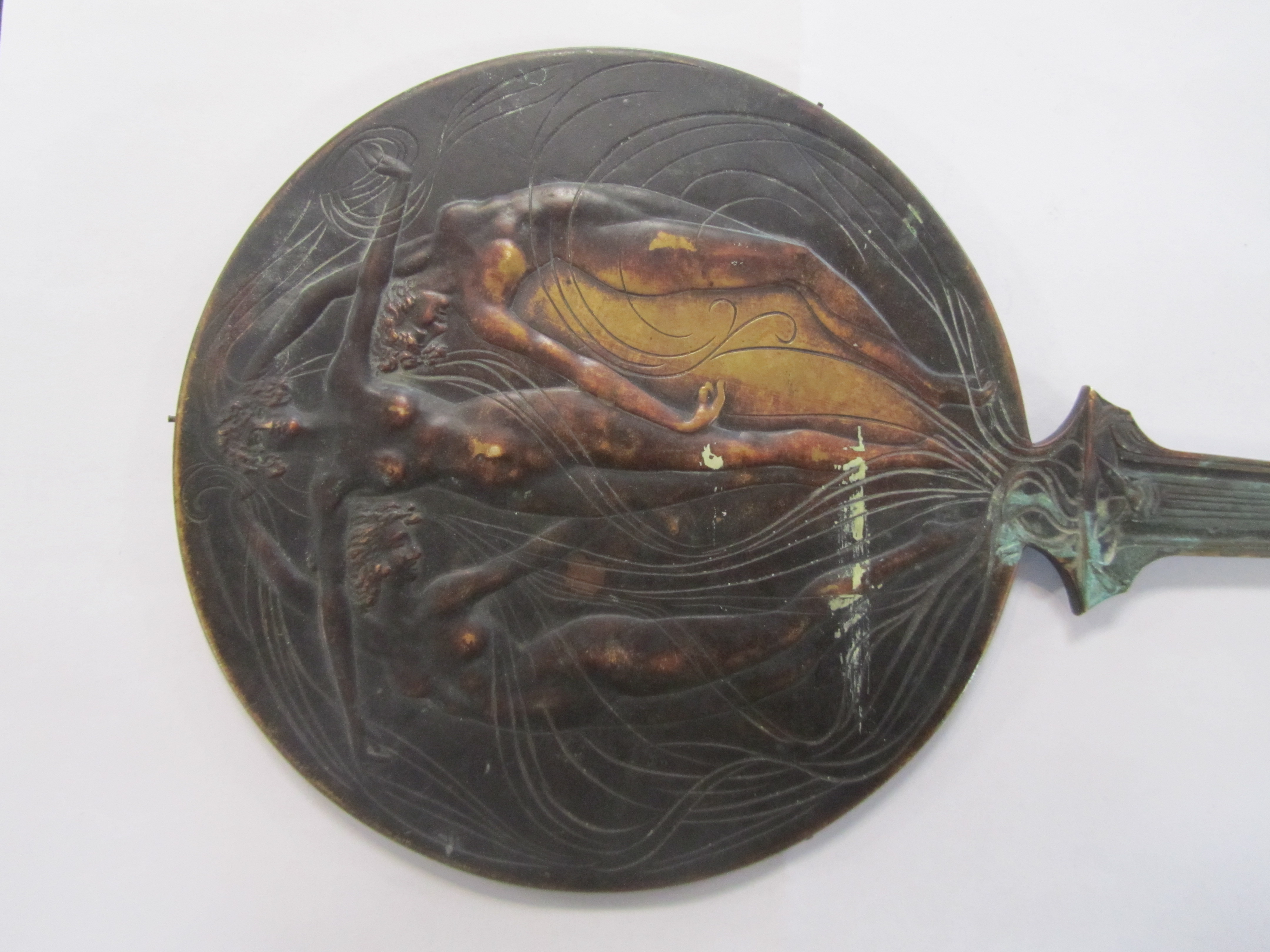 A rare bronze hand held mirror by René Lalique - Image 14 of 24