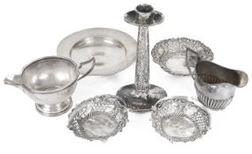 Vict. and later silver, pierced trinket dishes, others