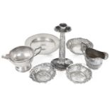 Vict. and later silver, pierced trinket dishes, others