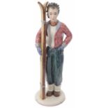 A Trevir figurine of a skier