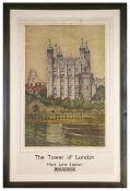 Vintage poster for Underground Mark Lane Station 'The Tower of London'